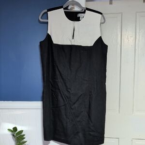 Amanda Smith Two-Tone Sleeveless Mini Dress